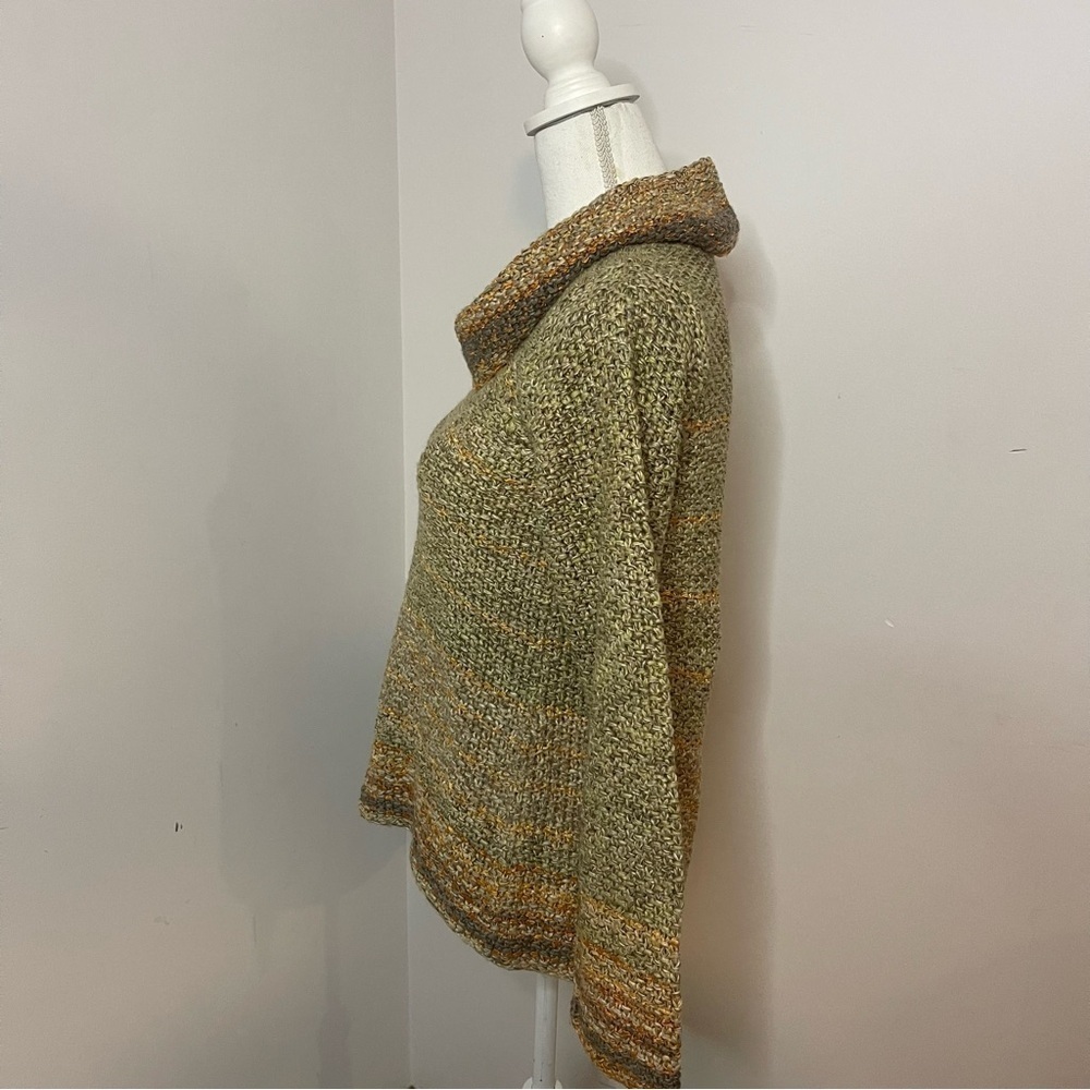 Sigrid Olsen knitted by hand silk alpaca blend turtle neck sweater - Picture 2 of 6